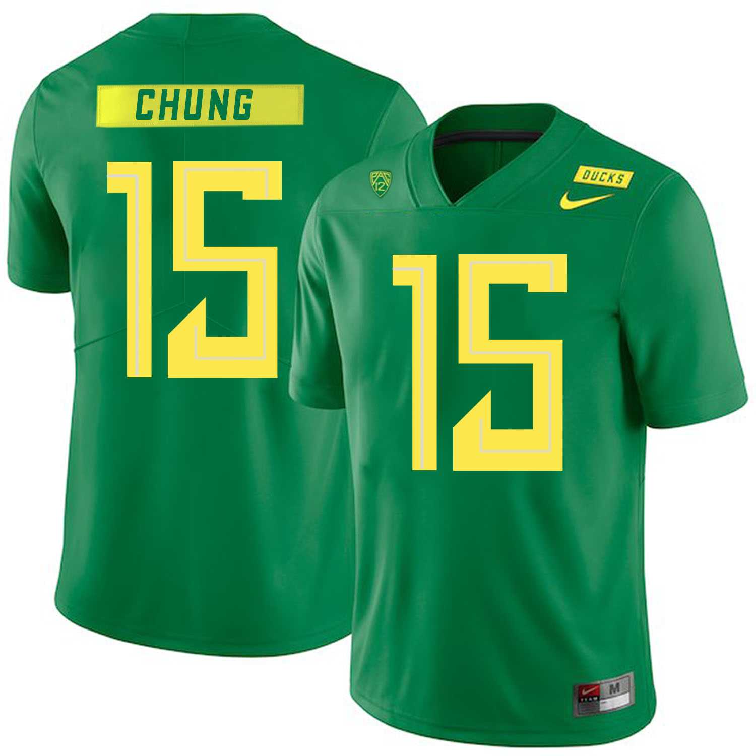 Oregon Ducks #15 Patrick Chung Apple Green Nike College Football Jersey